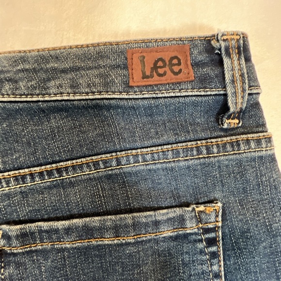 Lee Jeans Relaxed Fit Straight Leg NWT Womens Sz 12 Short Blue High Rise Ellis - Picture 12 of 12
